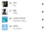 리센느 - LOVE ATTACK 멜론 탑100 재진입