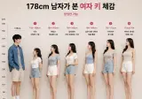 178cm 남자가 바라본 여성들의 키 체감