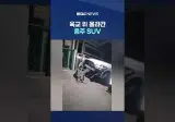 육교 위 올라간 음주 SUV