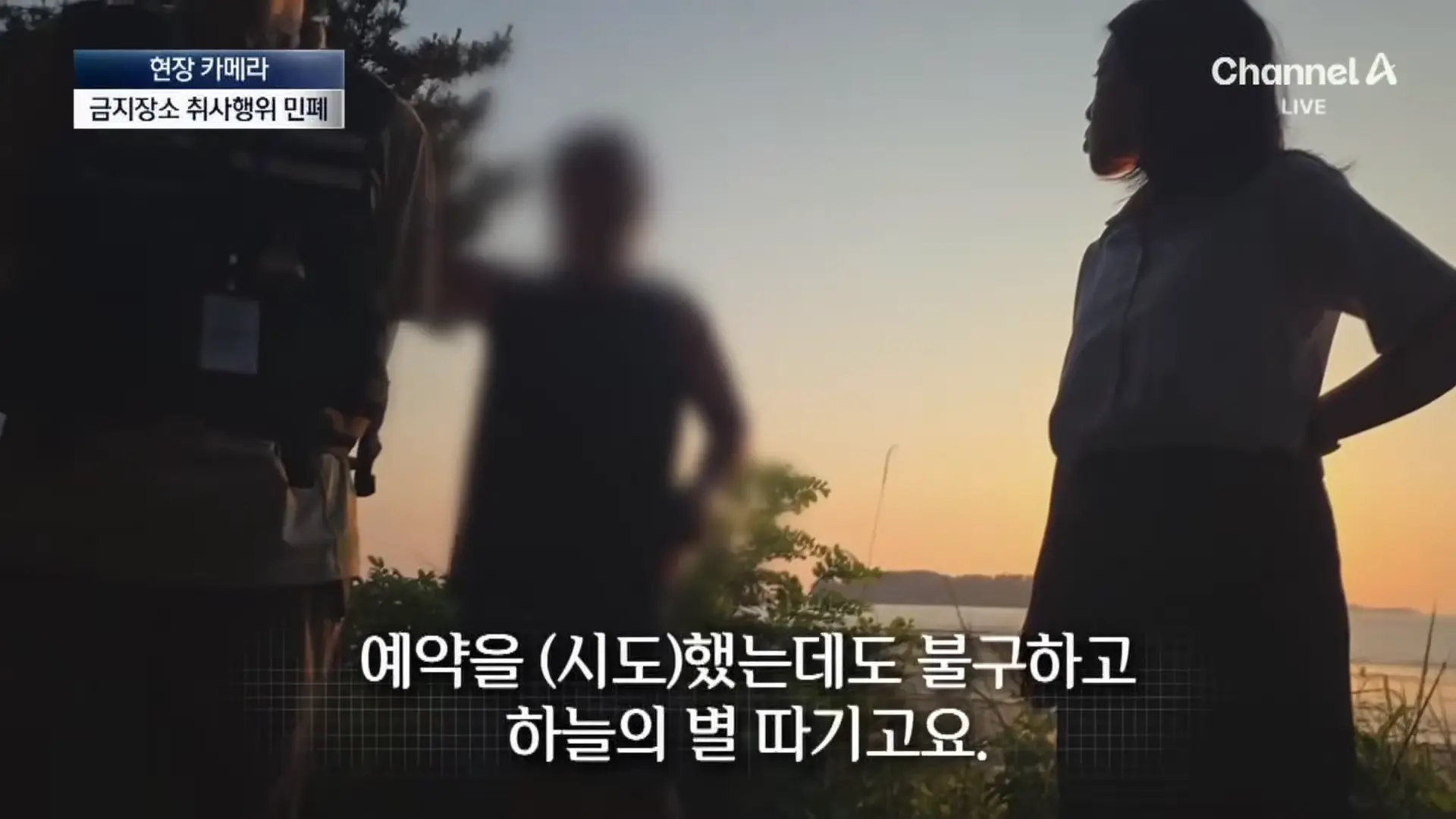 [현장 카메라]금지구역서 캠핑 걸리자 “불지르고 싶네”_ 채널A _ 뉴스A 0-43 screenshot.png