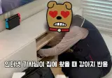 인터넷 기사님이 집에 왔을 때 강아지 반응