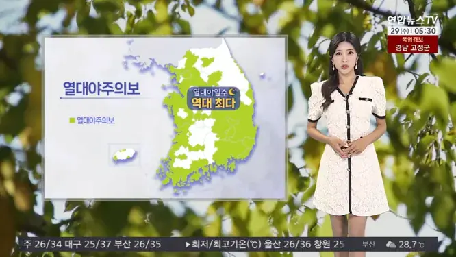 Screenshot 2026-07-29 at 06-43-25 날씨 남부 극한 더위·서울 폭염경보…열대야 일수는 역대 최다.png [날씨] 전국에 폭염특보