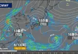 트리플 태풍이 진행중인 태평양