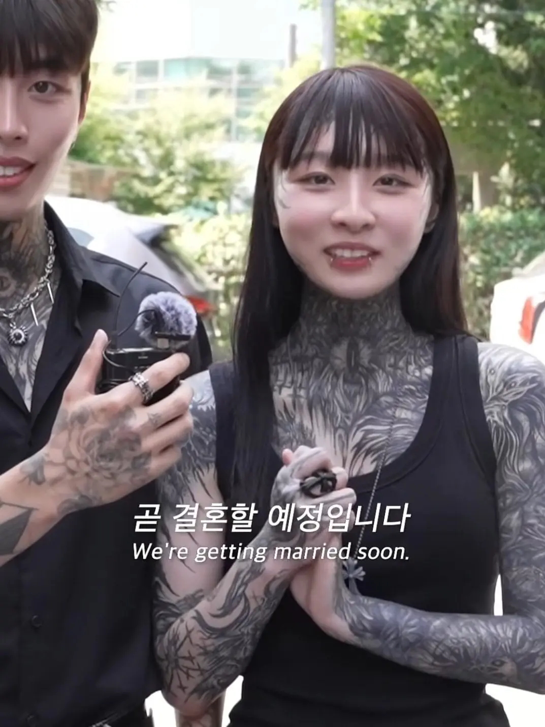 메이플하다 만났다는 전신 문신 커플 ㄷㄷ