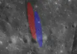 스페이스 X의 팔콘 9 로켓이 달표면에 추락한 흔적.