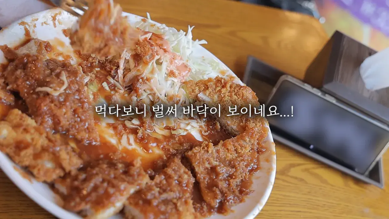 다 먹으면 평생 공짜_! 사장님이 성공은 힘들것 같대요😅 제한시간 25분! 초대왕 돈까스 도전먹방 7-11 screenshot.png 초대왕 돈까스에 도전한 쯔양 근황 ㄷㄷㄷㄷㄷ