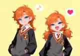 "해리! 고마워! 너와 말포이가 이번달 우리 가게 최우수 단골이야!"