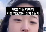 길거리에서 번호따일때까지 와플 먹으면서 걷기