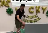 한국식 돌잔치가 해보고 싶었던 미국아빠.gif