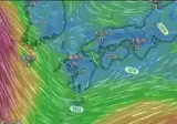 윈디 프리미엄에 올라온 태풍 18호 진로 예상