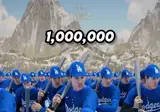 빠따든 오타니 1,000,000명 VS 티라노 사우루스 10,000마리.gif